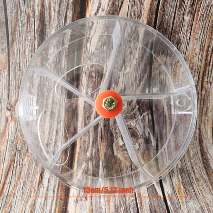 Parrot Foraging Toy Bird Chew Wheel Food Dispenser Divider Box Cage Accessory - Purple.