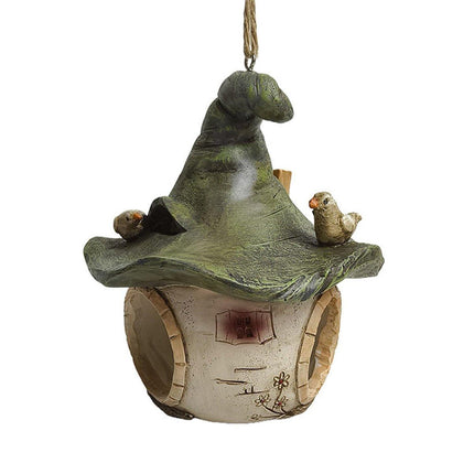 Cartoon Hanging Birdhouse Cozy Nest Resin Garden Outdoor Tree Patio Decor.