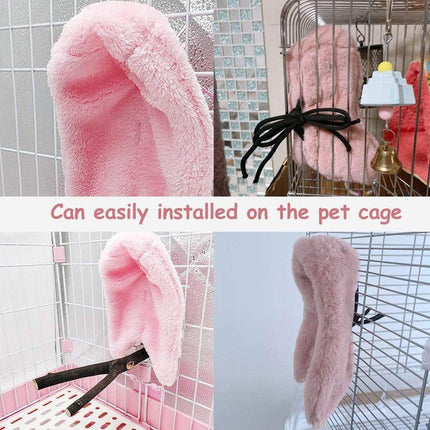 Cozy Bird Blanket Shawl Parrot Snuggle Cabin Plush Hanging Cotton Nest Bedding - Blue-S Size.