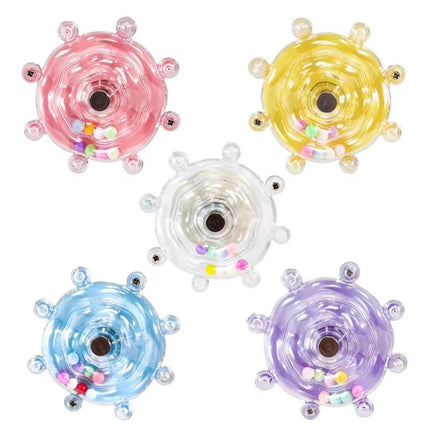 Interactive Parrot Spinning Wheel Stress Relief Toy for Small Birds Durable - Blue.