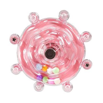 Interactive Parrot Spinning Wheel Stress Relief Toy for Small Birds Durable - Blue.