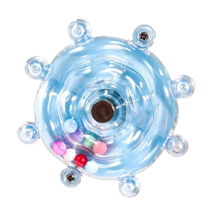 Interactive Parrot Spinning Wheel Stress Relief Toy for Small Birds Durable - Blue.