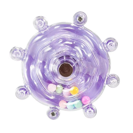 Interactive Parrot Spinning Wheel Stress Relief Toy for Small Birds Durable - Yellow.