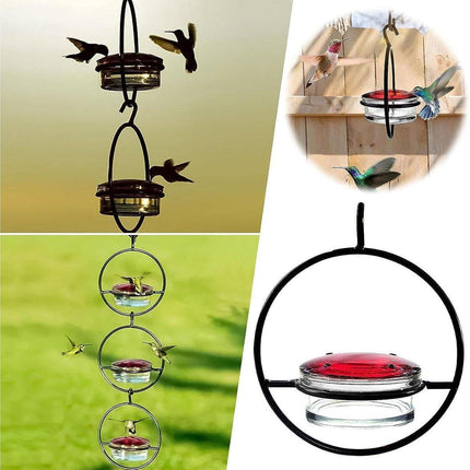 Metal Hummingbird Feeder Simple Design Durable Outdoor Garden Bird Water Feeder.
