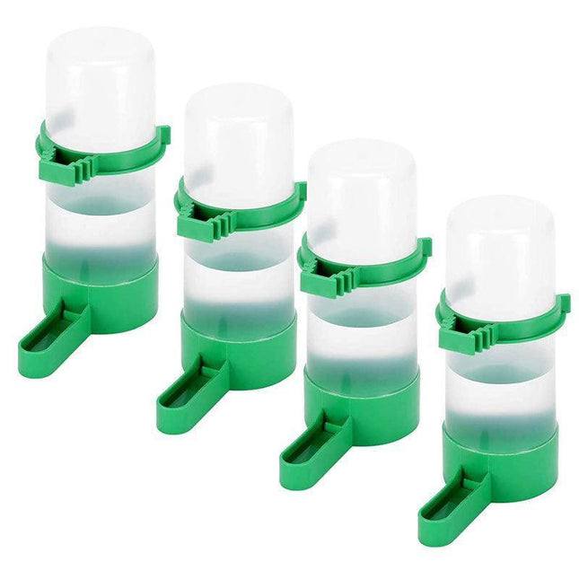 4Pcs/Set Drinker Food Feeder Water Clip For Cage Bird Parrot Cockatiel Budgie Au.