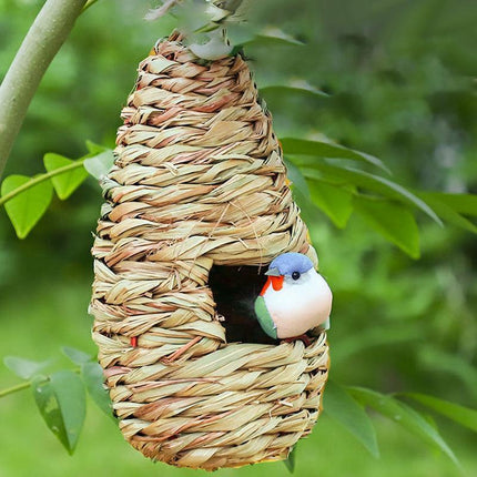 Qttie Bird Nest Breeding Box House Bed Cage Hut Cave Canary Finch Budgie Parrot - Teepee.