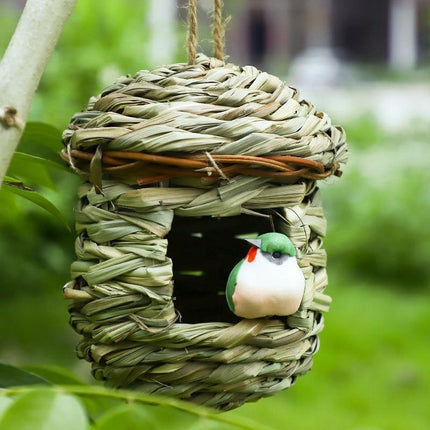 Qttie Bird Nest Breeding Box House Bed Cage Hut Cave Canary Finch Budgie Parrot - Teepee.