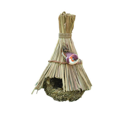 Qttie Bird Nest Breeding Box House Bed Cage Hut Cave Canary Finch Budgie Parrot - Teepee.