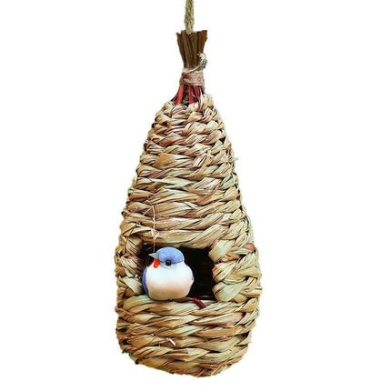 Qttie Bird Nest Breeding Box House Bed Cage Hut Cave Canary Finch Budgie Parrot - Teepee.
