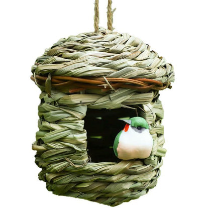 Qttie Bird Nest Breeding Box House Bed Cage Hut Cave Canary Finch Budgie Parrot - Teepee.
