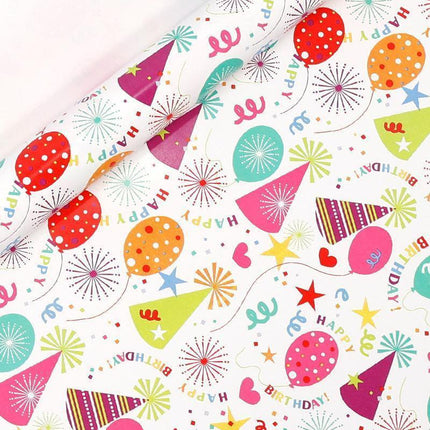3 Pack Colorful Celebration with Premium Present Wrapping Paper - QQLW.