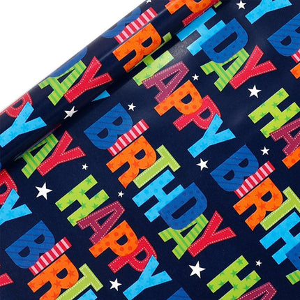 3 Pack Colorful Celebration with Premium Present Wrapping Paper - QQLW.