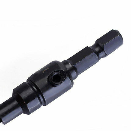 4PCS Screw Countersink Bit Set Pilot Holre Drill Metal Plastic Wood Hex Shank - Silver.