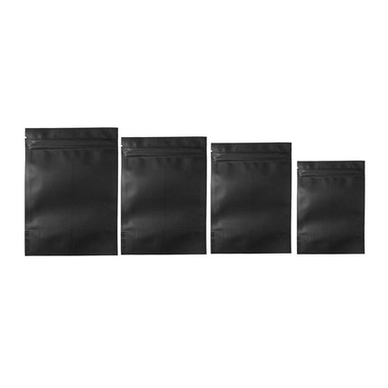 100PCS Black Aluminum Bag Mylar Foil Pouch Heat Sealer Food Storage Package Bags - 10x15cm.