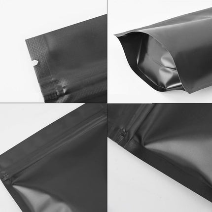 100PCS Black Aluminum Bag Mylar Foil Pouch Heat Sealer Food Storage Package Bags - 10x15cm.