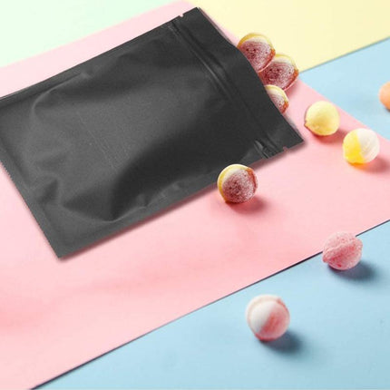 100PCS Black Aluminum Bag Mylar Foil Pouch Heat Sealer Food Storage Package Bags - 10x15cm.