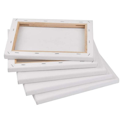 5x Artist Blank Stretched Canvas Canvases Art Large White Range Oil Acrylic Wood - 40*50CM.