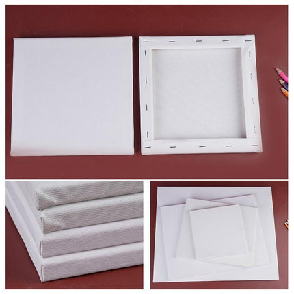5x Artist Blank Stretched Canvas Canvases Art Large White Range Oil Acrylic Wood - 40*50CM.