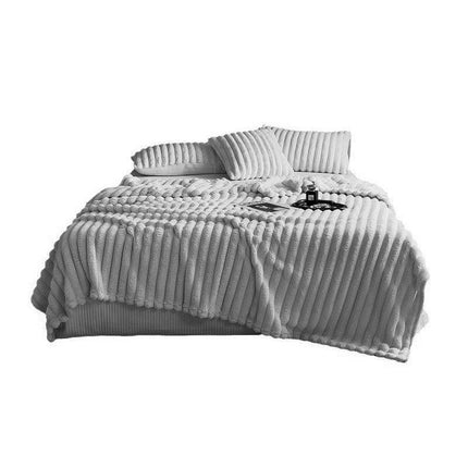 Plush Blanket Leisure Blanket Autumn Winter Warm Nap Throw Soft Cozy - Khaki-150x200cm.