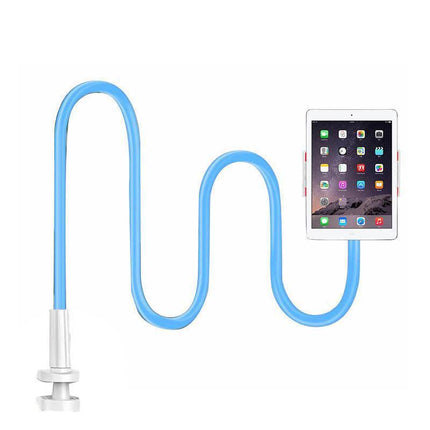 Adjustable Flexible Phone Tablet Holder with Clamp for Bed Desk Mount Use - Blue.