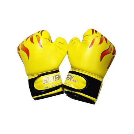 Boxing Sparring Training Gloves MMA Kickboxing Punching Gloves for Practice Sessions - Green [Map Pattern].