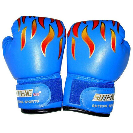 Boxing Sparring Training Gloves MMA Kickboxing Punching Gloves for Practice Sessions - Red [Map Pattern].