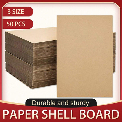 50pcs Corrugated Cardboard Sheets Express Carton Spacer Gasket Packing Material - 21x30cm.