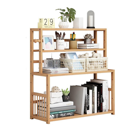 Compact Desktop Bookshelf Storage Bookcase Organizer Small Shelf Display Unit.