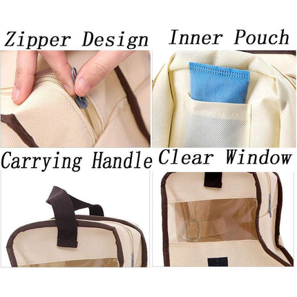 4PCS Beige Travel Shoe Bag Home Boot Storage Visual Dustproof Long Short Covers.