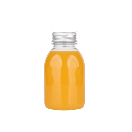 20pcs 250ml Reusable Plastic Juice Bottles 38mm Caliber Clear Beverage Container - Bottle-20pcs-Glossy -Black.