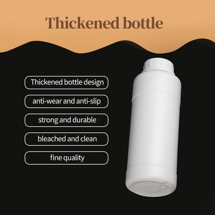50pcs Chemical Bottle White Plastic Sample Reagent Bottles for Lab Storage - 300ml.