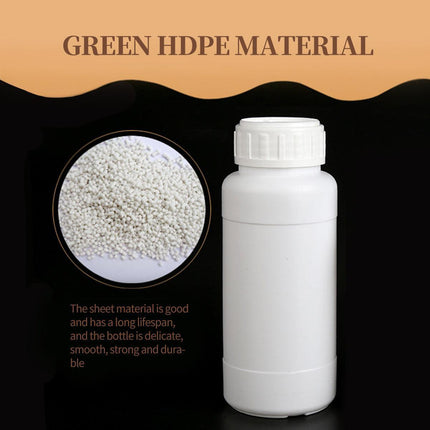 50pcs Chemical Bottle White Plastic Sample Reagent Bottles for Lab Storage - 300ml.