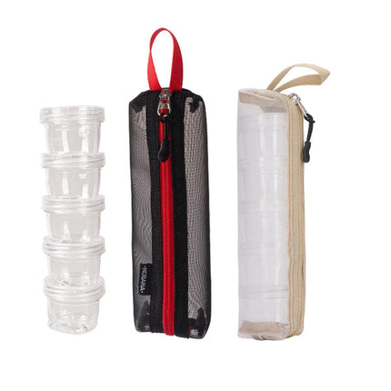 5PCS Outdoor Camping Spice Container Set Travel BBQ Seasoning Storage Box Use - White.