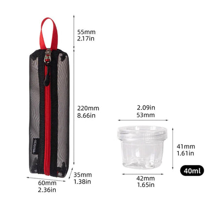 5PCS Outdoor Camping Spice Container Set Travel BBQ Seasoning Storage Box Use - White.