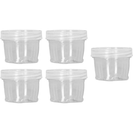 5PCS Outdoor Camping Spice Container Set Travel BBQ Seasoning Storage Box Use - White.
