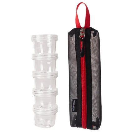 5PCS Outdoor Camping Spice Container Set Travel BBQ Seasoning Storage Box Use - White.