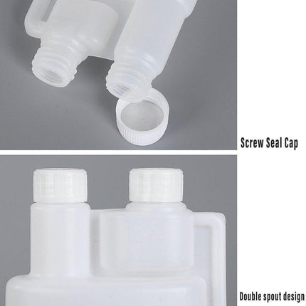 250-1000ml Plastic Twin Chamber Bottle with Tamper Evident Cap for Chemical Liquids - 8Pcs 250ml.