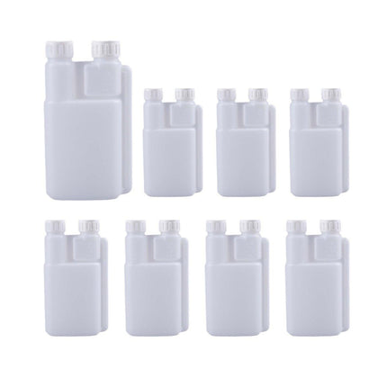 250-1000ml Plastic Twin Chamber Bottle with Tamper Evident Cap for Chemical Liquids - 8Pcs 250ml.