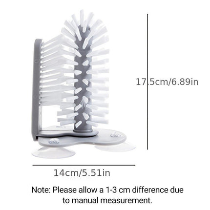 Sink Water Bottle Cleaning Brush Glass Cup Brush Suction Cup Brush Kitchen Tool.