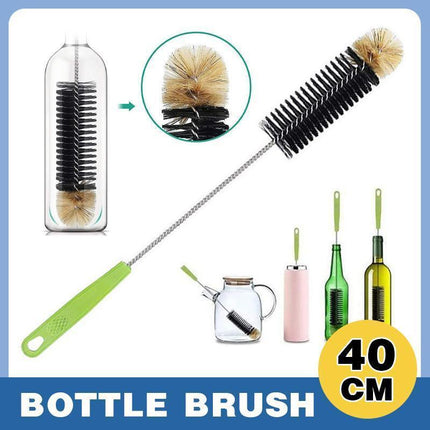 Long Bottle Cleaning Brush 40cm Nylon Wine Water Thermos Jar Scrubber.