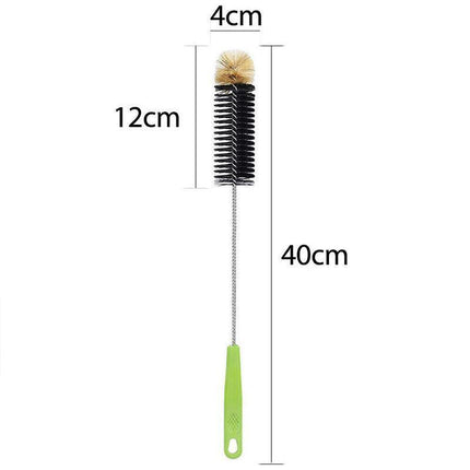 Long Bottle Cleaning Brush 40cm Nylon Wine Water Thermos Jar Scrubber.