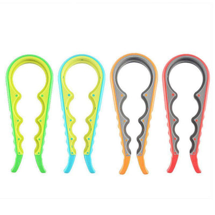 Silicone Jar Can Opener Multi-Purpose Lids Cap Arthritis Bottle Opener Easy Grip - Orange.
