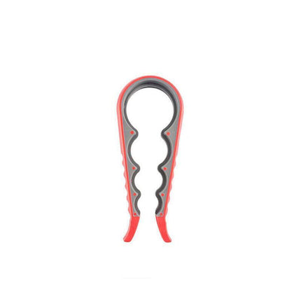 Silicone Jar Can Opener Multi-Purpose Lids Cap Arthritis Bottle Opener Easy Grip - Red.