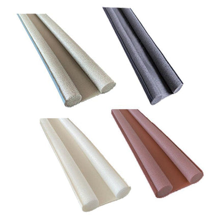 Door Bottom Seal Draft Stopper Guard Threshold Sealing Strip Wind Dust Protector - Grey.