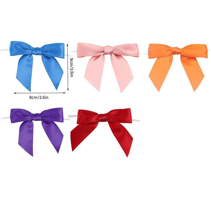 50pcs Bow Gift Packaging Sealing Tie Drawstring Baking Wrap Bag Decorative Ties - Blue.