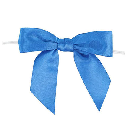 50pcs Bow Gift Packaging Sealing Tie Drawstring Baking Wrap Bag Decorative Ties - Blue.