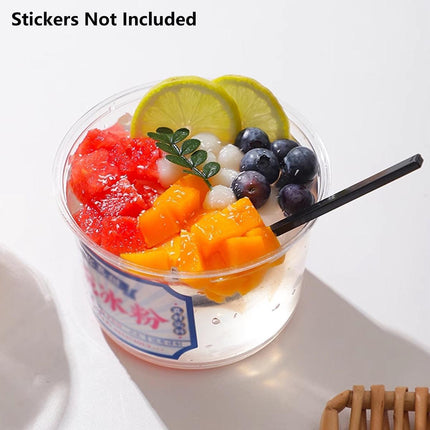 100PCS Transparent Packing Box Plastic Dessert Bowl Food Container - 12oz Bowl.