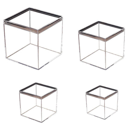10pcs Clear Acrylic Plastic Boxes Square Storage Containers for Food  Small Item - 10pcs-85-85-85.