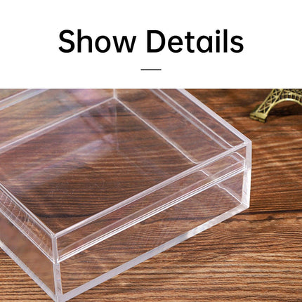 10pcs Clear Acrylic Plastic Boxes Square Storage Containers for Food  Small Item - 10pcs-85-85-85.