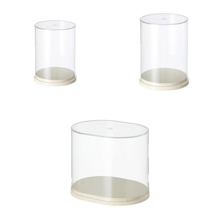 2pcs Clear Acrylic Display Case Transparent Box for Collectibles Dolls Figures - S.
